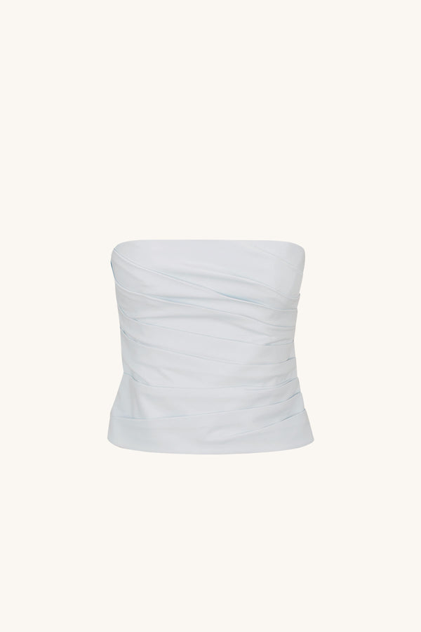 Lani Strapless Draped Bodice - Sky