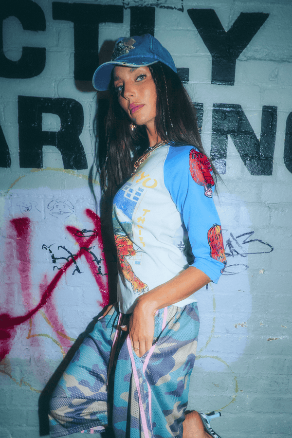 Lucky 3/4 Sleeve Top - Royal