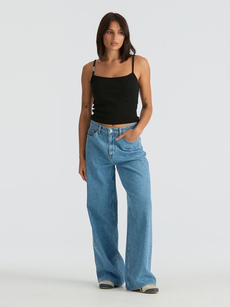 Mid Slouch Relaxed Jean - Downtown Fade