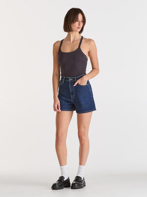 High Relaxed Short - Blue Poles