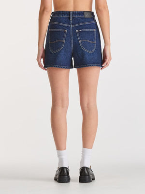High Relaxed Short - Blue Poles