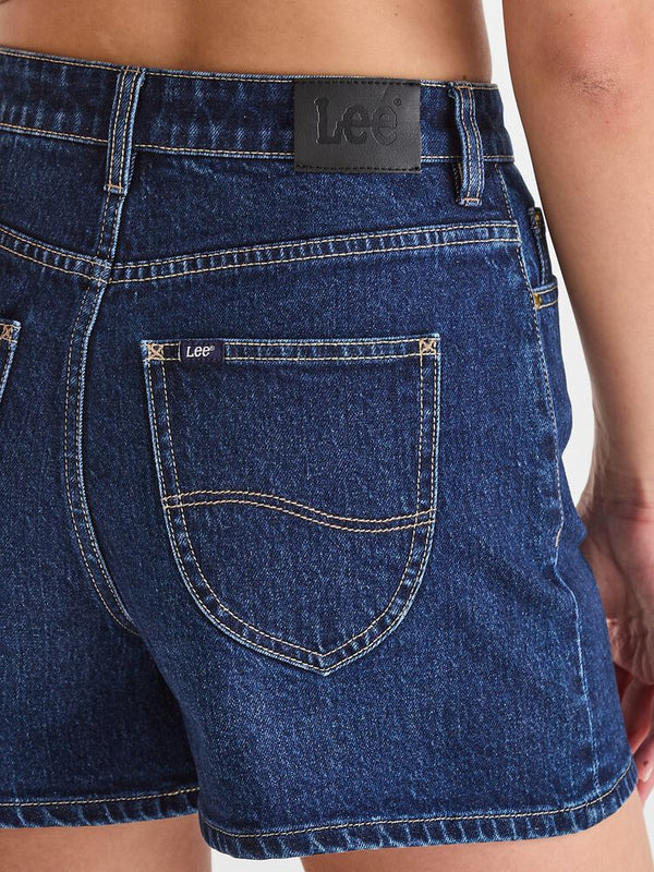 High Relaxed Short - Blue Poles