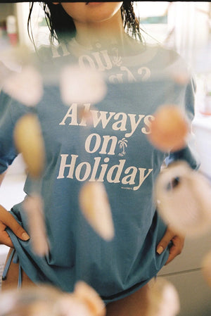Always On Holiday T-Shirt - Dusk Blue