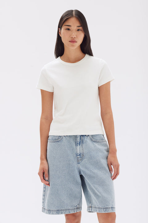 Lyla Cap Sleeve Tee Antique White