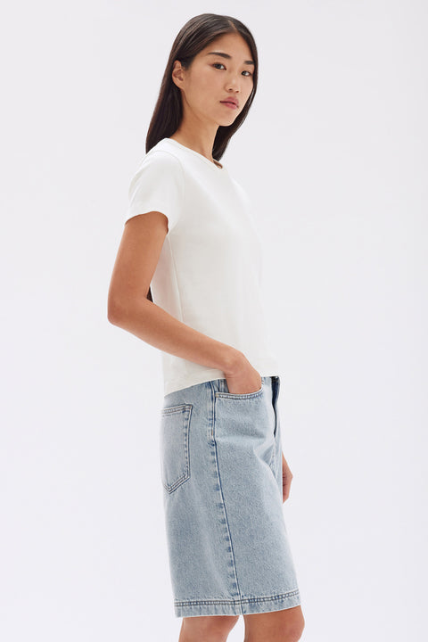 Lyla Cap Sleeve Tee Antique White