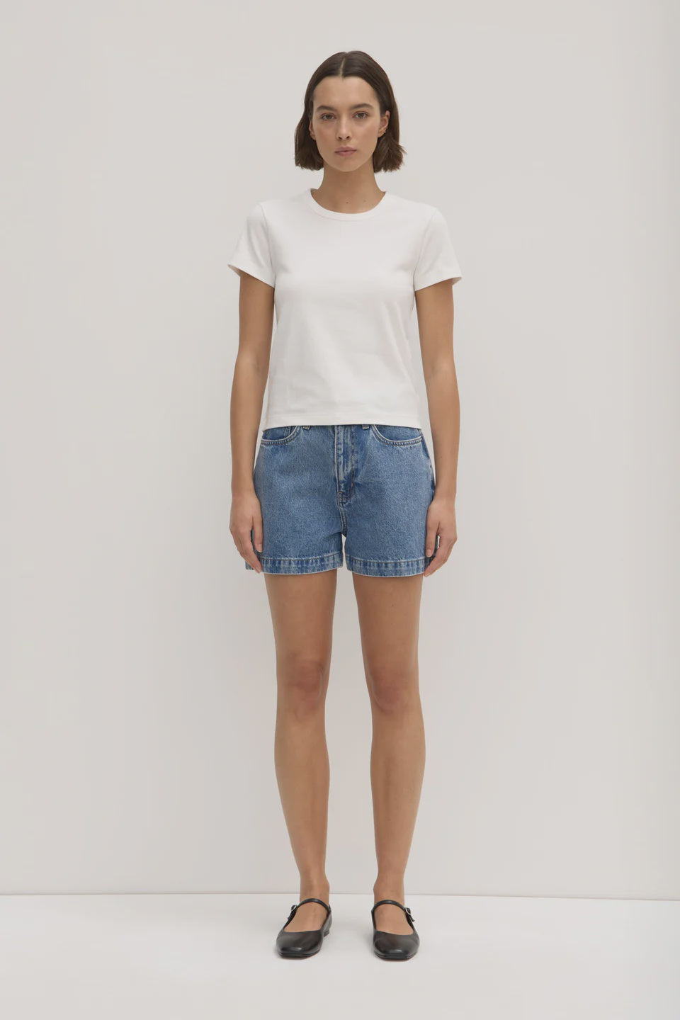 Lyla Cap Sleeve Tee- Antique White