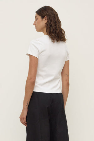Lyla Cap Sleeve Tee - Antique White
