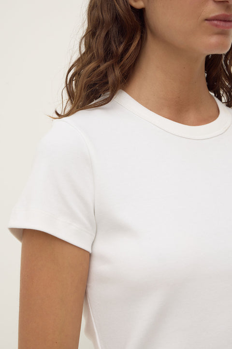 Lyla Cap Sleeve Tee - Antique White