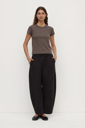 Lyla Cap Sleeve Tee - Bark