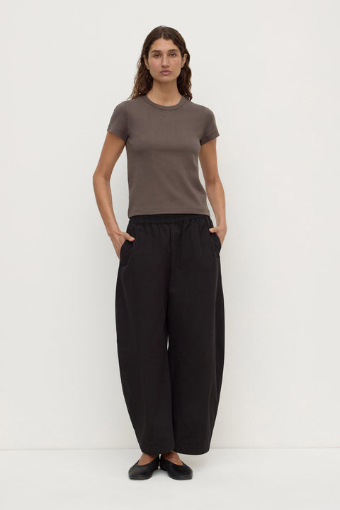 Lyla Cap Sleeve Tee - Bark