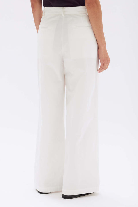 Macy Poplin Pant White