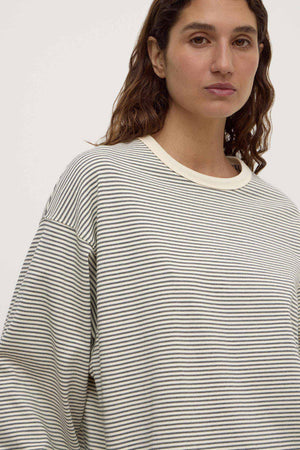 Malone Stripe Wide Sleeve Tee - Cream/Black