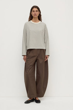 Malone Stripe Wide Sleeve Tee - Cream/Black