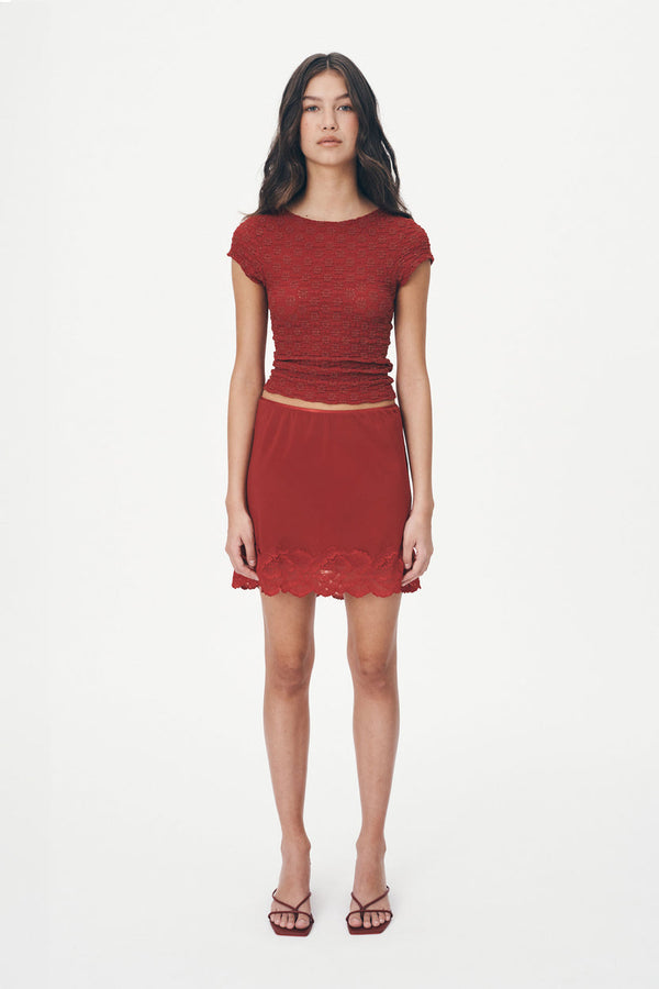 Marina Silk Mini - Burgundy