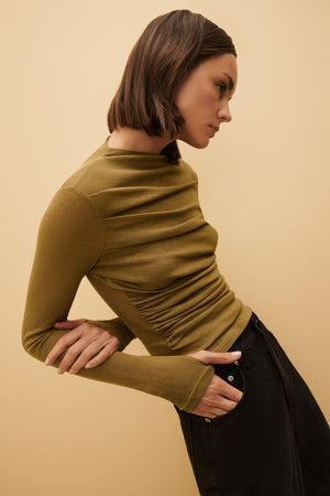 Calista Mesh LS Top - Avocado