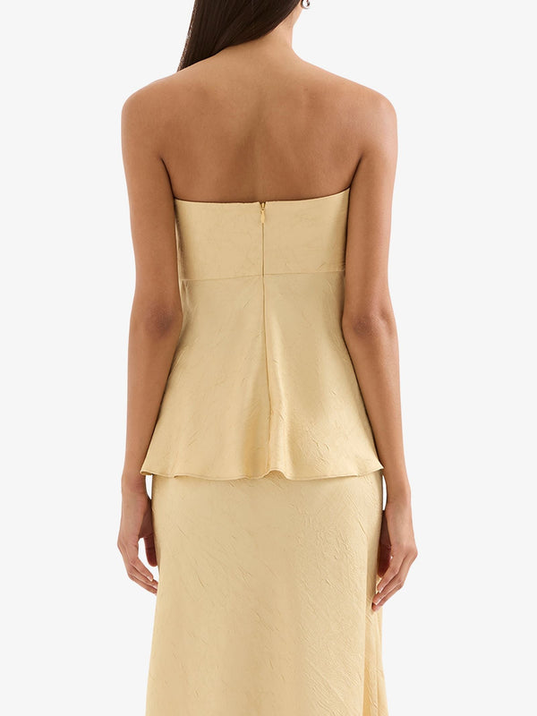 Pandora Strapless Top - Butter