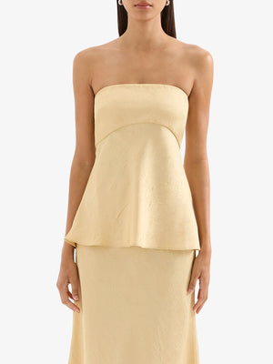 Pandora Strapless Top - Butter