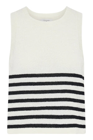 Marika Knit Vest - Black Stripe