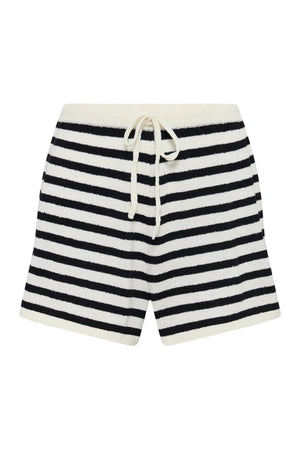 Marika Knit short - Black Stripe