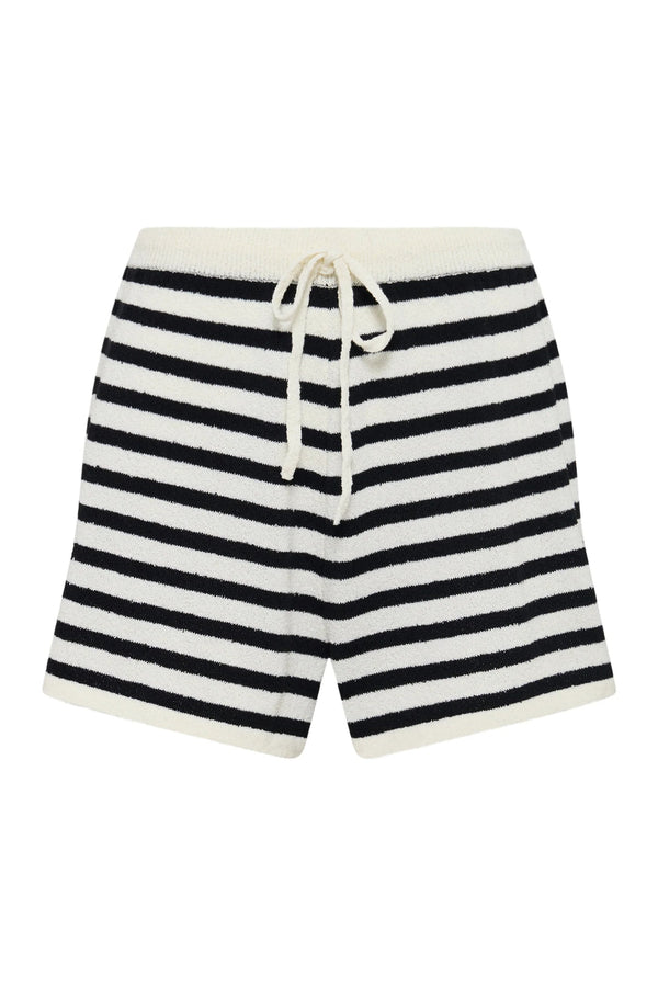 Marika Knit short - Black Stripe