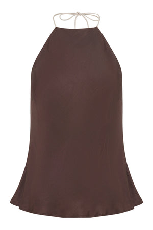 Tilly Halter Top -  Chocolate