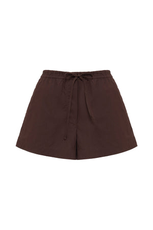 Cerie Poplin Short - Chocolate