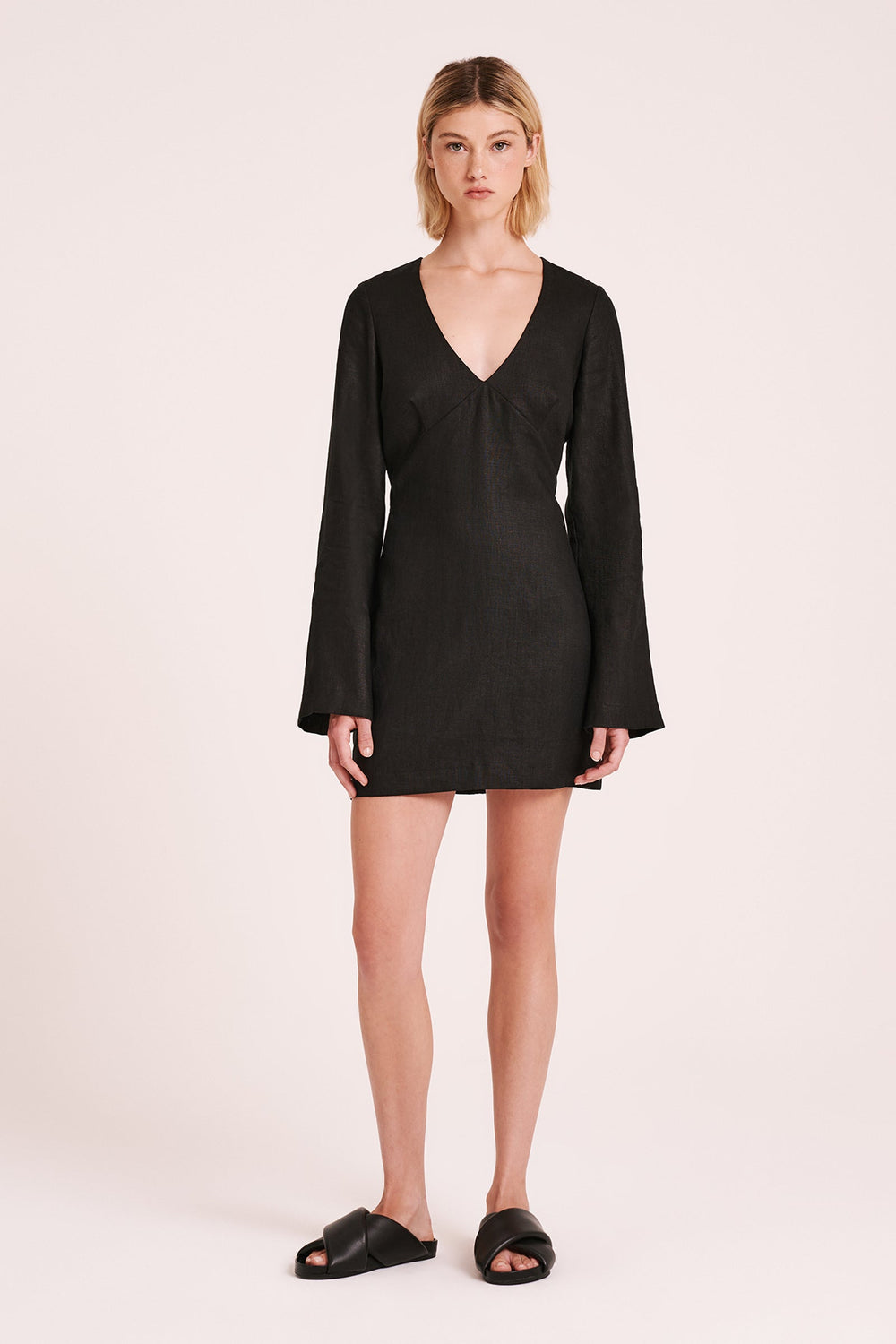 BRYNN LINEN MINI DRESS