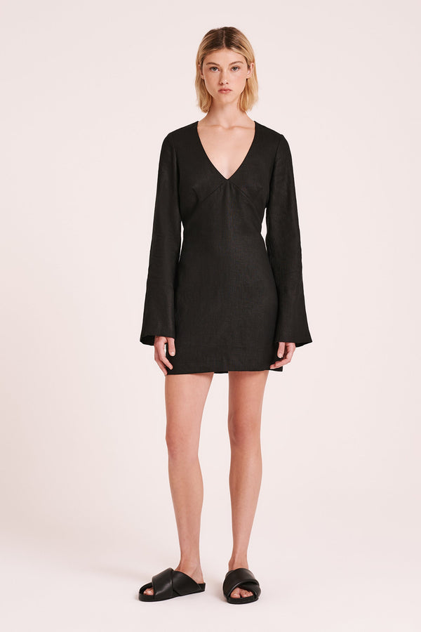 BRYNN LINEN MINI DRESS