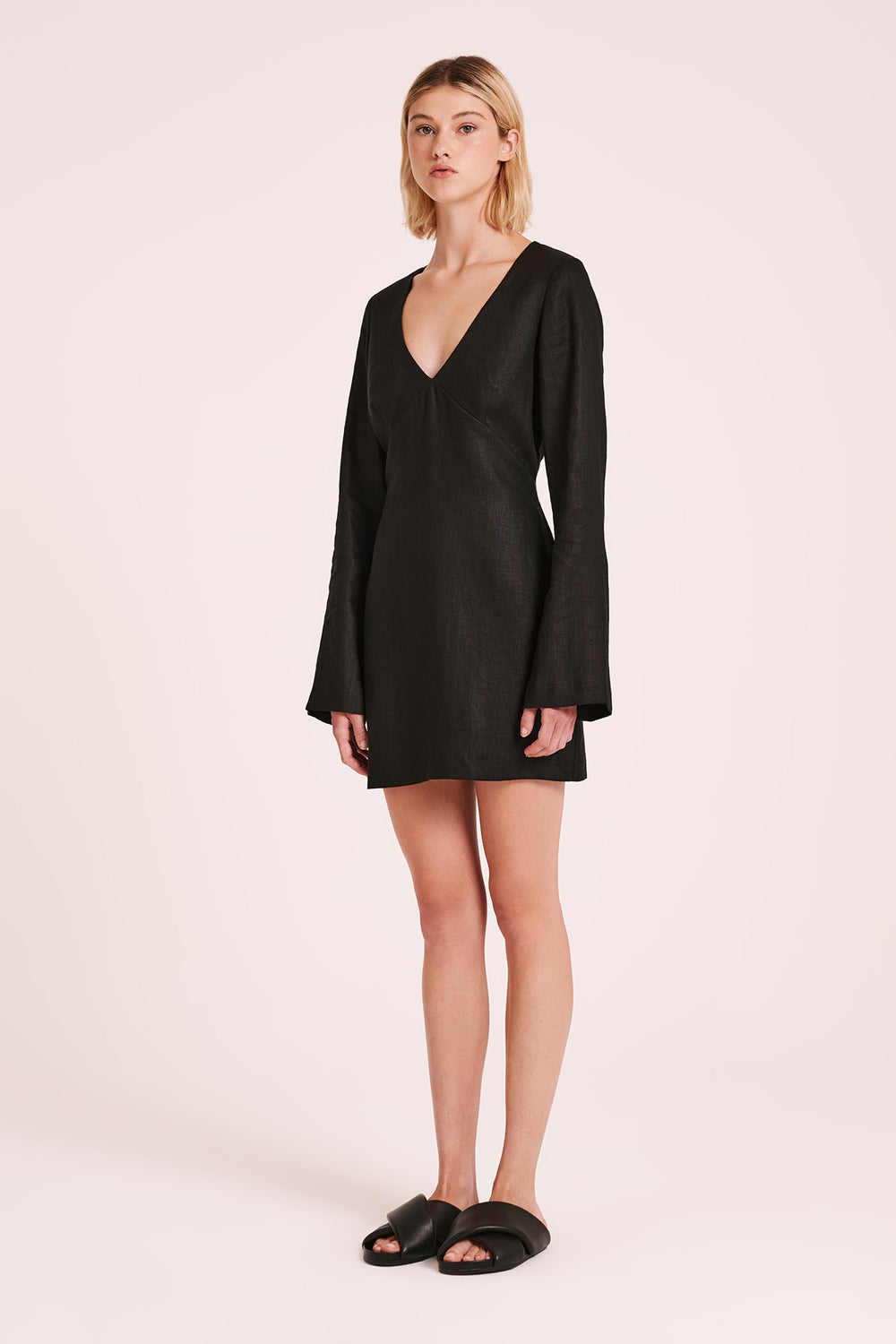 BRYNN LINEN MINI DRESS
