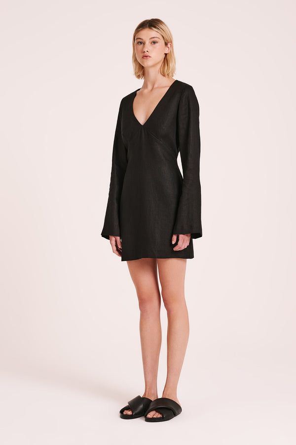 BRYNN LINEN MINI DRESS
