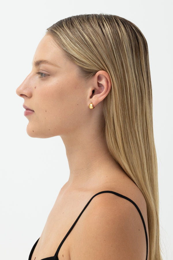 Fold Hoops - small - Gold