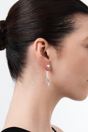 Verso Drop Earrings - Silver