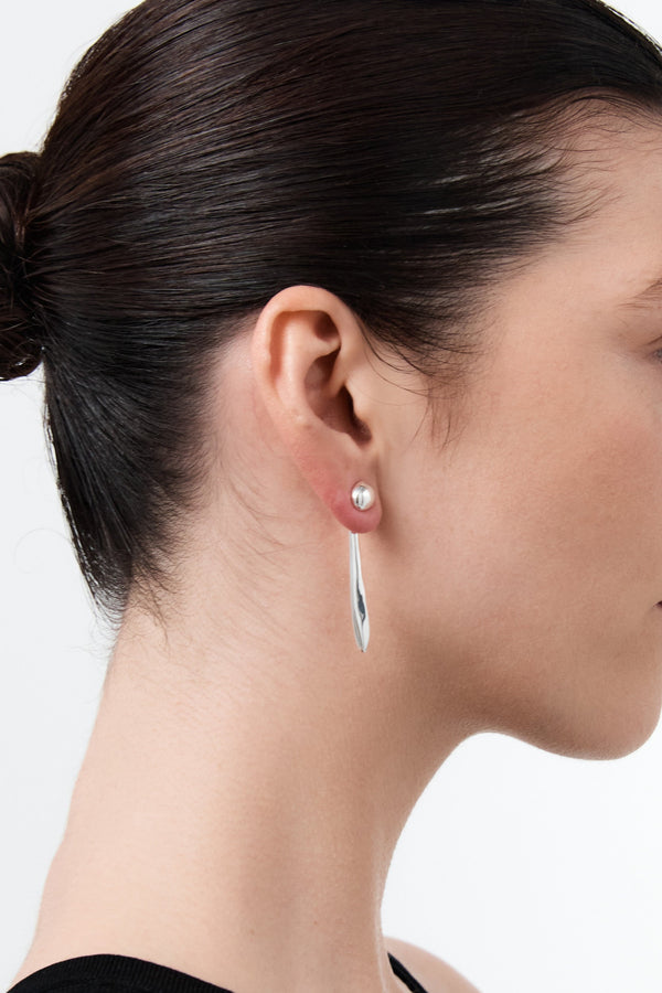 Verso Drop Earrings - Silver