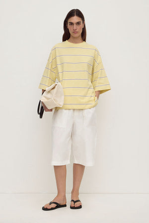 Nora Cotton Stripe Oversized Tee