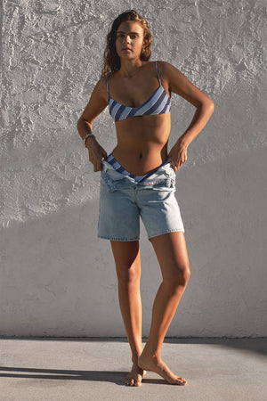 Light Wash Recycled Cotton Walk Short