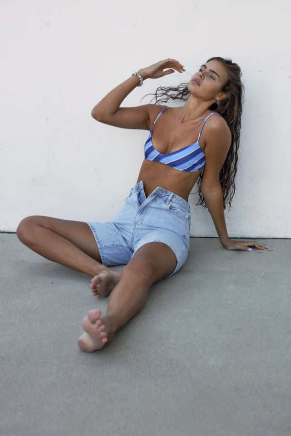 Light Wash Recycled Cotton Walk Short
