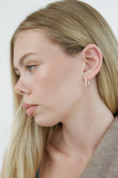 90's Hoops White Gold - 20mm