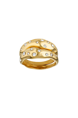 Mali Ring Set - Gold/Clear