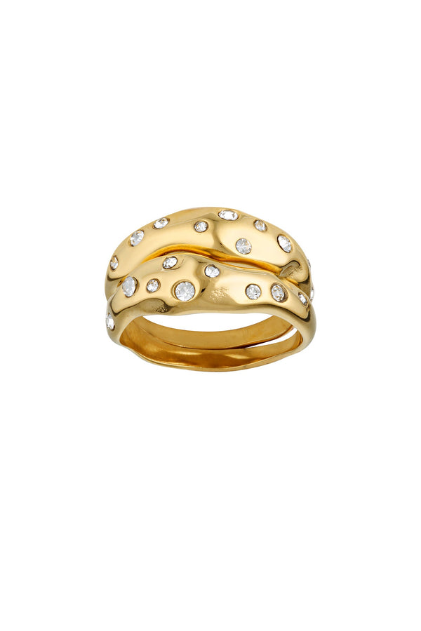 Mali Ring Set - Gold/Clear