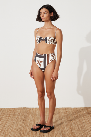 Sarong Flower Waisted Full Brief