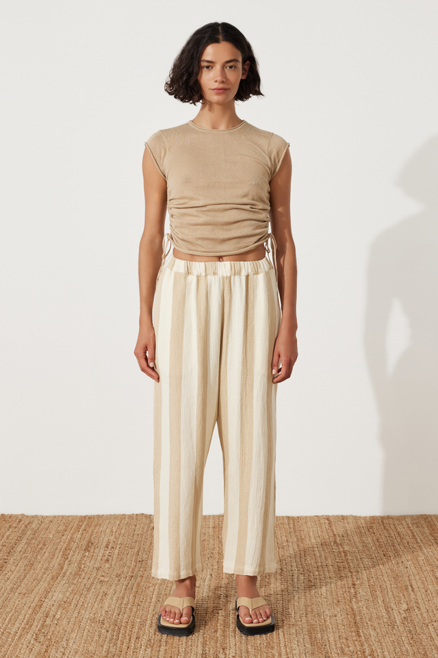 Natural Stripe Organic Cotton Pant