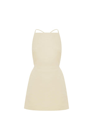 Lucia Linen Mini Dress - Butter Creme