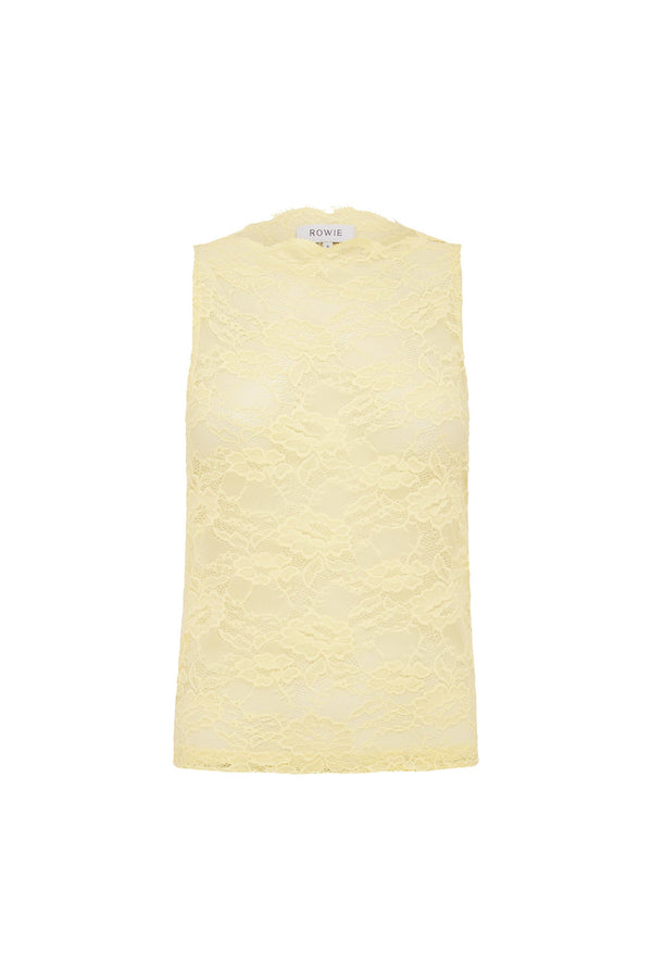 Tonya Rose Lace Tank - Butter Creme
