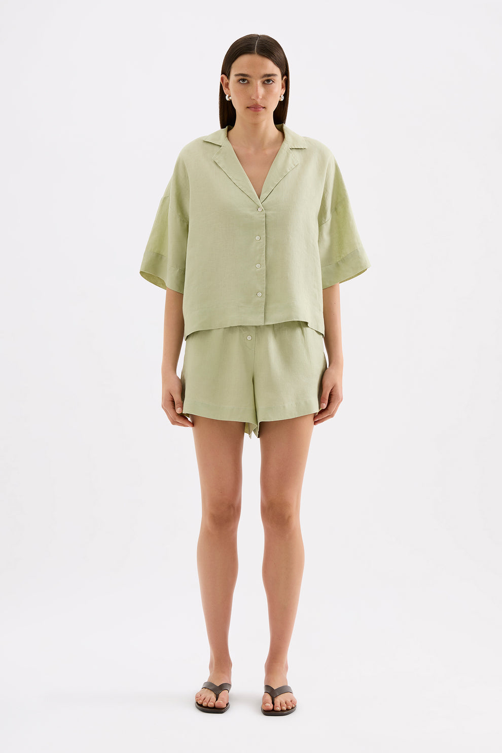 Lounge Linen Shirt - Dew