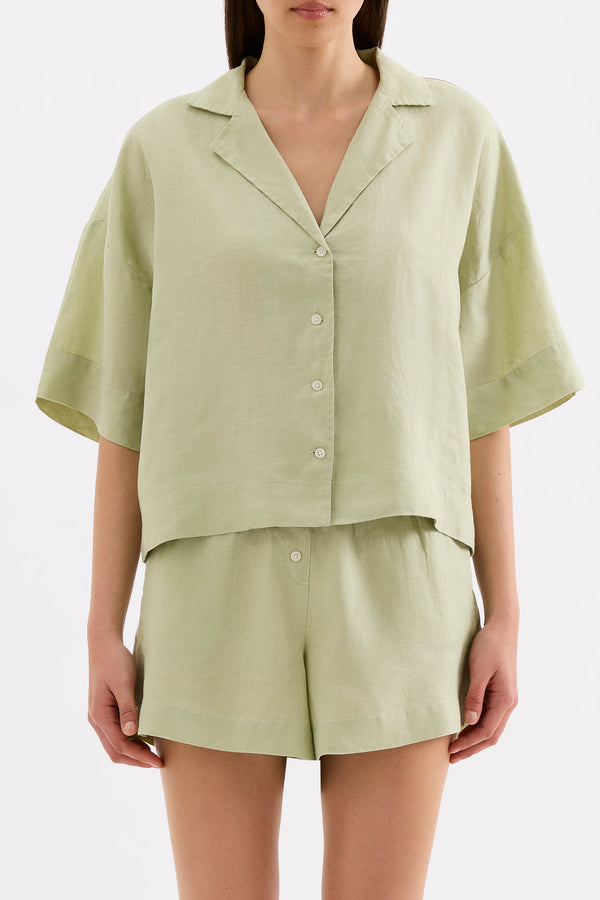 Lounge Linen Shirt - Dew