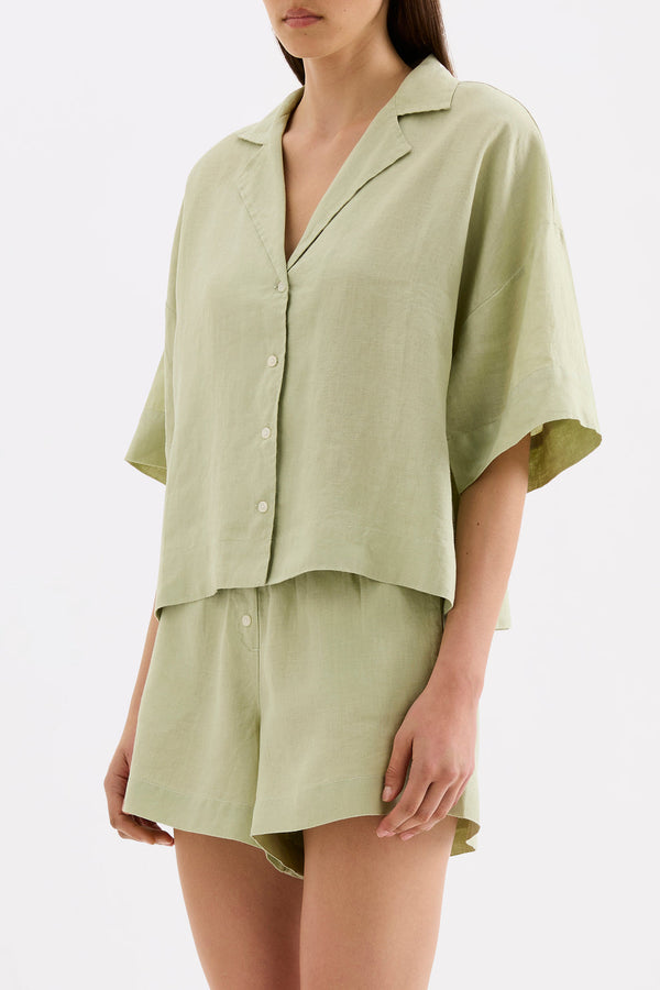 Lounge Linen Shirt - Dew