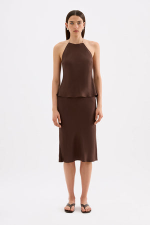 Tilly Halter Top -  Chocolate