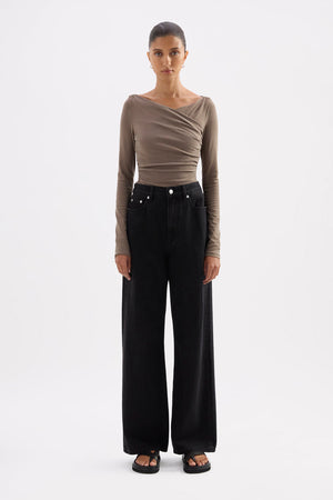 Daniya Longsleeve Top - Truffle