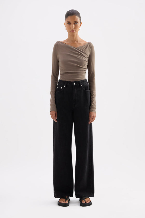 Daniya Longsleeve Top - Truffle