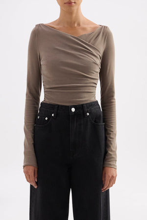 Daniya Longsleeve Top - Truffle